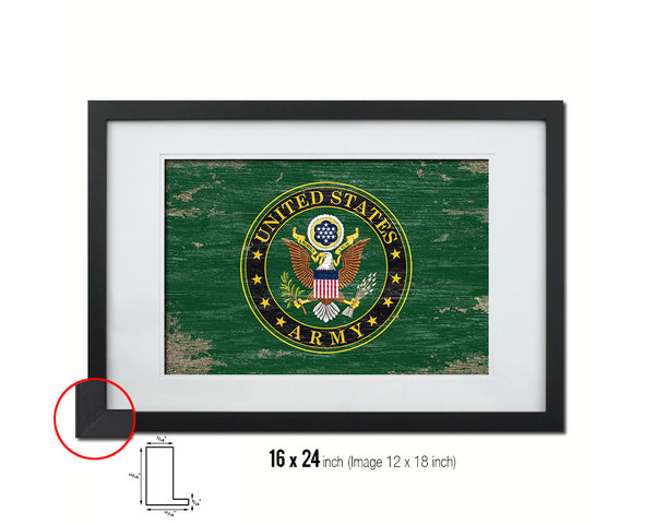 US Army House Shabby Chic Military Flag Framed Print Decor Wall Art Gifts