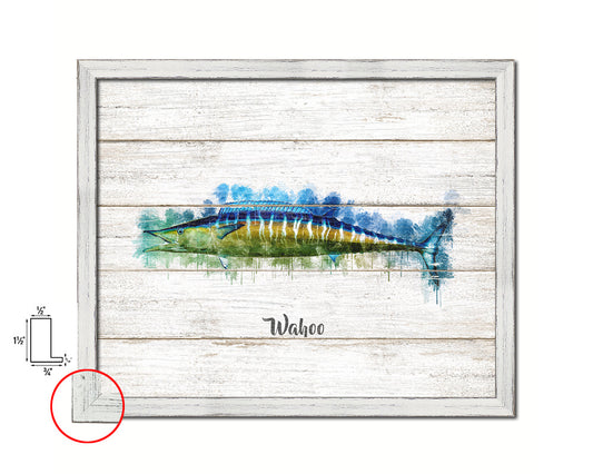 Wahoo Fish Framed Prints Modern Restaurant Sushi Bar Watercolor Wall Art Decor