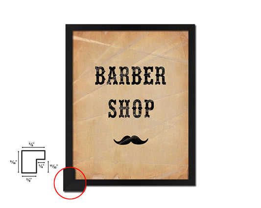 Barber Shop Quote Paper Artwork Framed Print Wall Decor Art