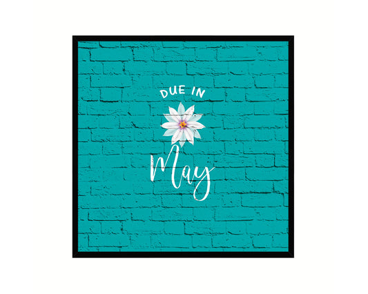 Baby Due In May Pregnancy Announcement Personalized Frame Print Wall Decor Art Gifts