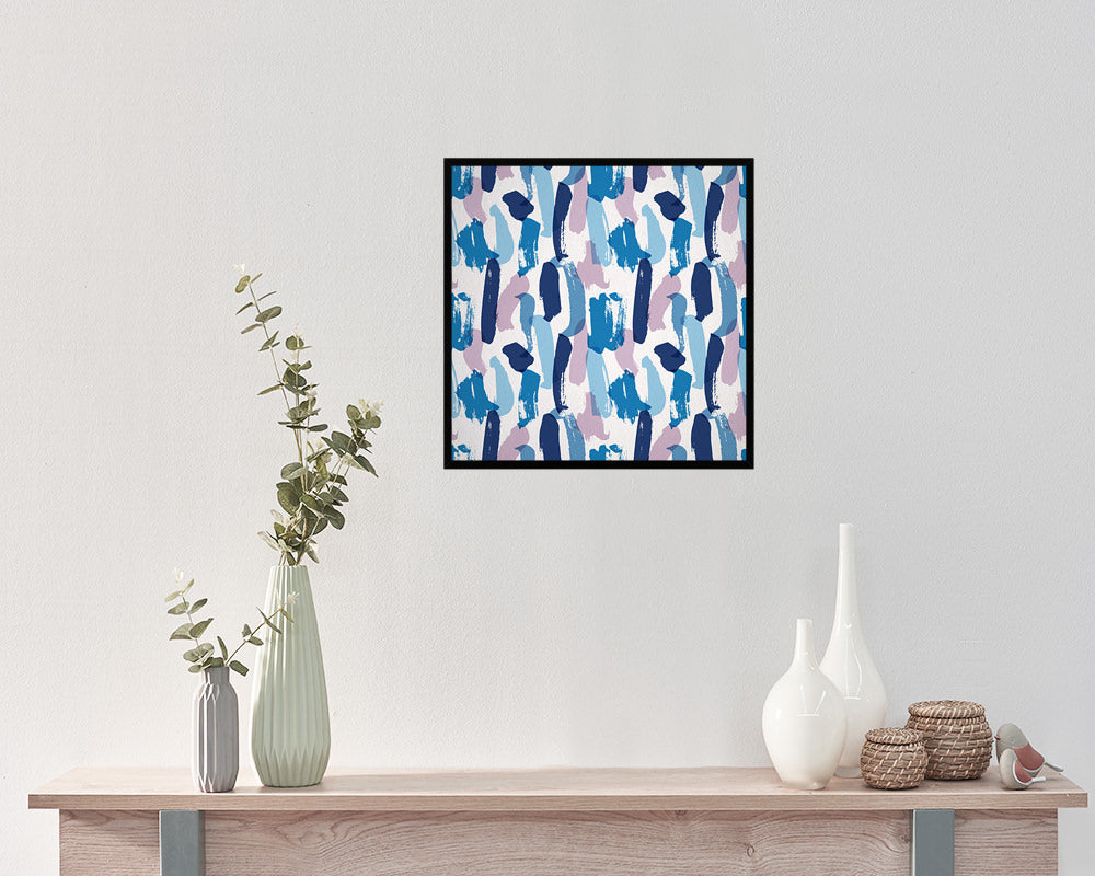 Abstract Blue Artwork Wood Frame Gifts Modern Wall Decor Art Prints