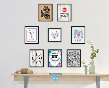 Heart Purple Punctuation Symbol Framed Print Home Decor Wall Art English Teacher Gifts