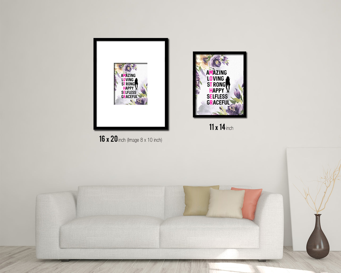Amazing loving strong happy selfless graceful Mother's Day Framed Print Wall Decor Art Gifts