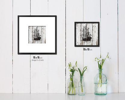 Sailing Boat Nautical Wood Framed Gifts Ocean Beach Fishing Home Decor Wall Art Prints