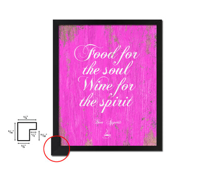 Food for the soul for the spirit Quotes Framed Print Home Decor Wall Art Gifts