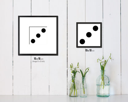 Dice 3 Punctuation Symbol Framed Print Home Decor Wall Art English Teacher Gifts