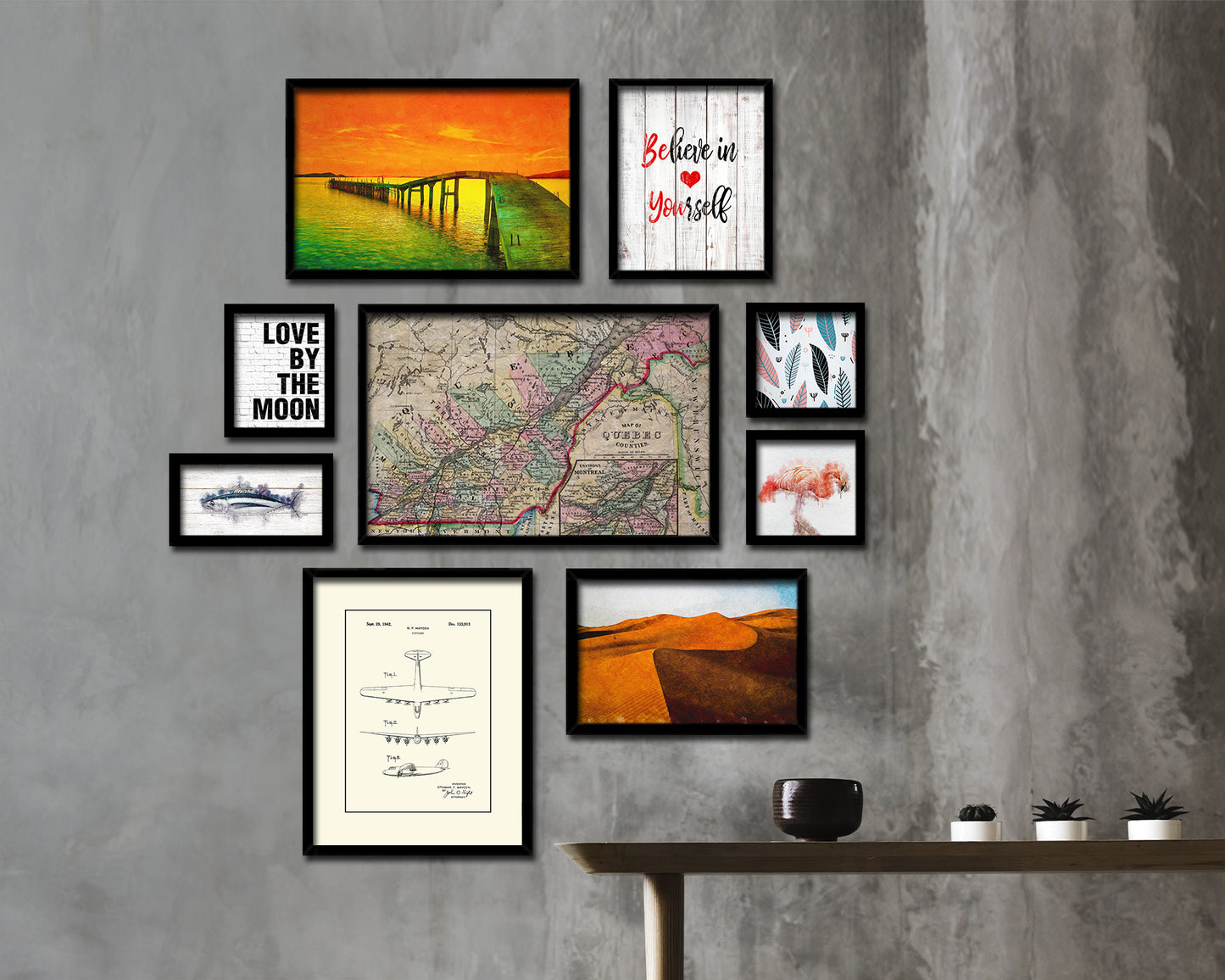 Ontario Canada Historical Map Framed Print Art Wall Decor Gifts