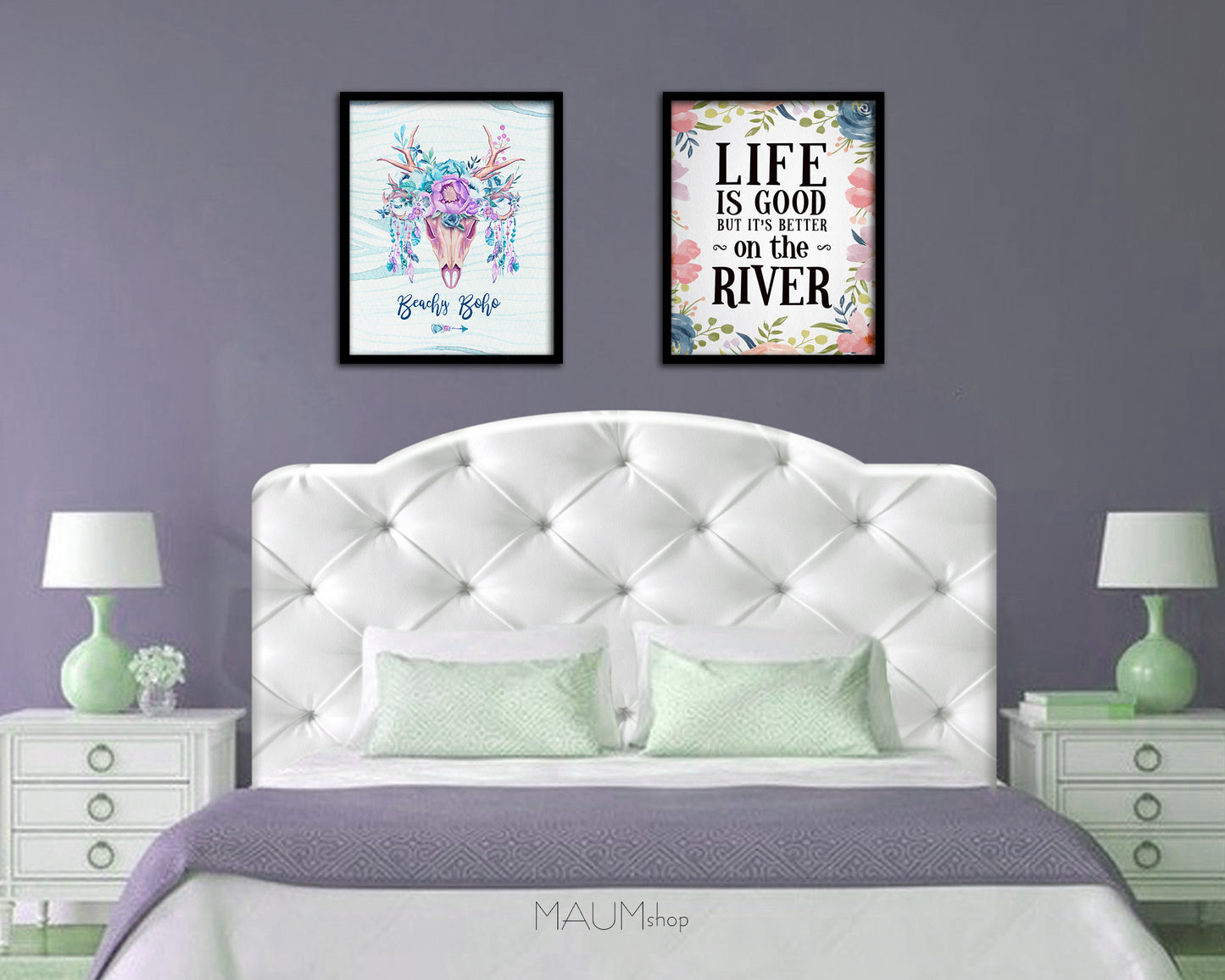 Life is good but it's better on the river Quote Framed Print Wall Decor Art Gifts