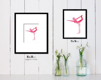 King Dancer Natarajasana Yoga Wood Framed Print Wall Decor Art Gifts