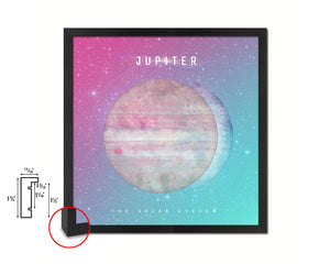 Jupiter Planet Colorful Prints Watercolor Solar System Framed Print Home Decor Wall Art Gifts