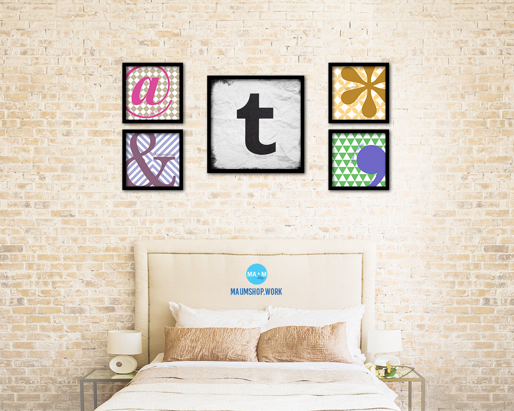 Tumblr Social Media Symbol Icons logo Wood Framed Print Home Decor Wall Art Gifts