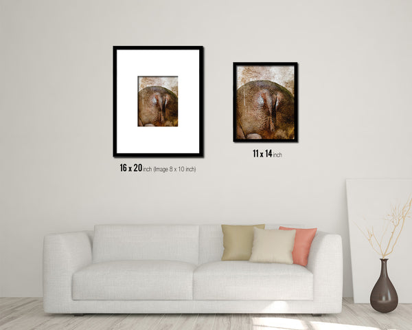 Hippo Butt Animal Painting Print Framed Art Home Wall Decor Gifts