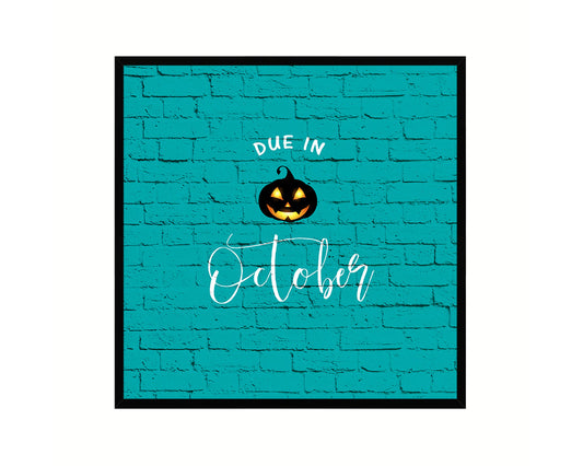 Baby Due In October Pregnancy Announcement Personalized Frame Print Wall Decor Art Gifts