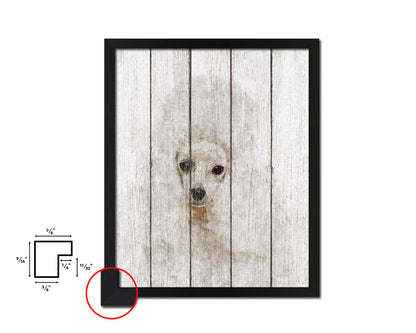 Poodles Dog Puppy Portrait Framed Print Pet Watercolor Wall Decor Art Gifts