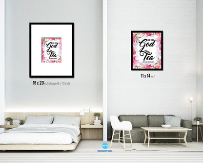 And then god created and it was so very good Quote Wood Framed Print Home Decor Wall Art Gifts
