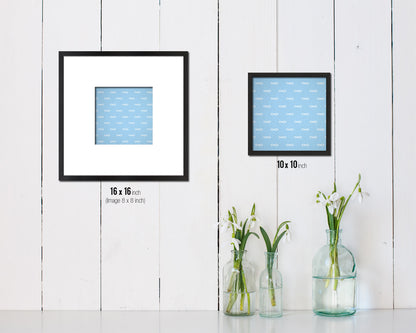 Abstract Aqua Artwork Wood Frame Gifts Modern Wall Decor Art Prints