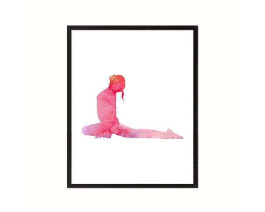Up Dog Yoga Wood Framed Print Wall Decor Art Gifts
