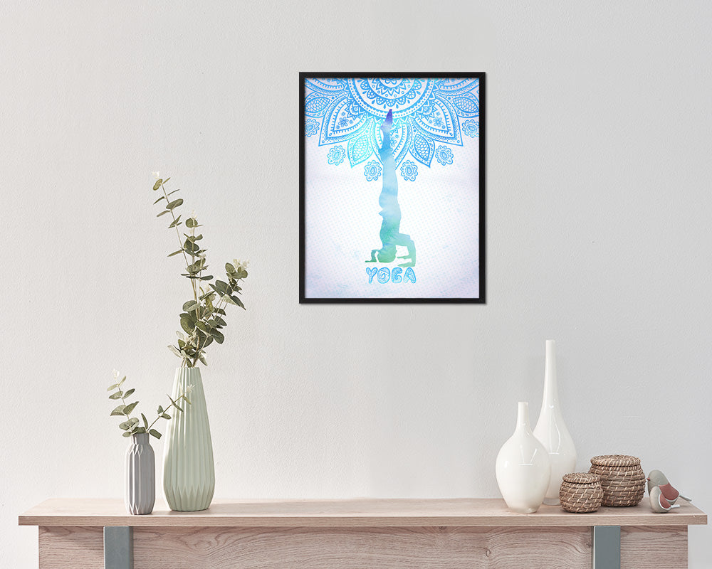 Pincha Mayurasana Forearmstand Yoga Wood Framed Print Wall Decor Art Gifts