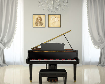 Bass Clef Vintage Musical Symbol Framed Print Orchestra Teacher Gifts Home Wall Decor